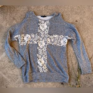 Cold Shoulder, Lace Sweater